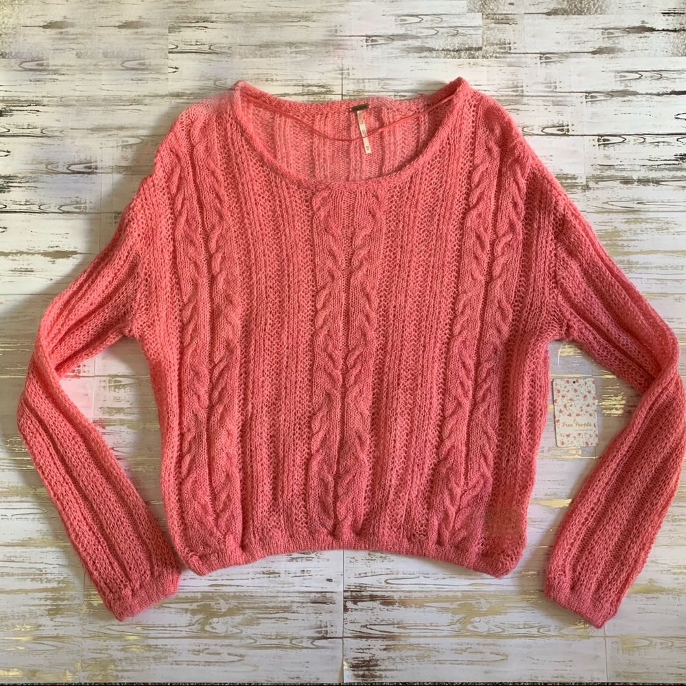 Free People Angel Soft Pullover Pink Sweater